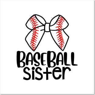 Baseball Sister Sport Fan Baseball Lover Posters and Art